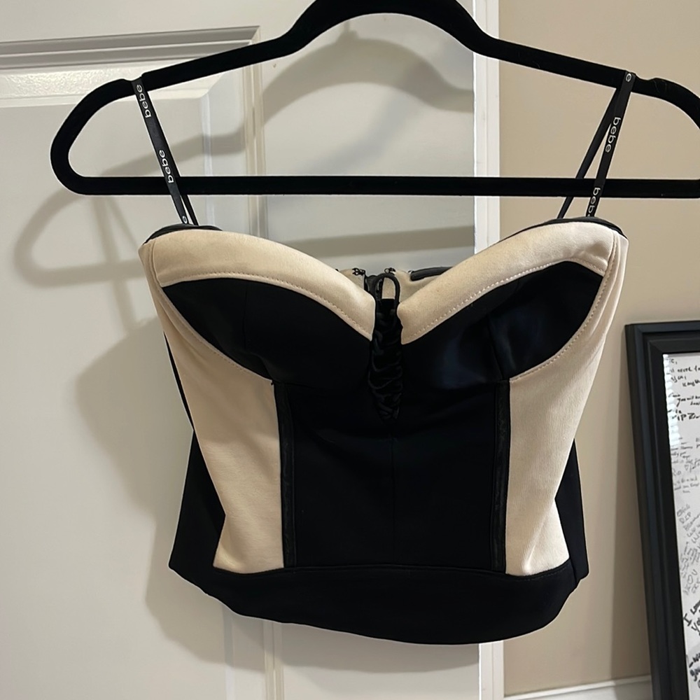 Bebe Paneled Corset Top! Size XS!